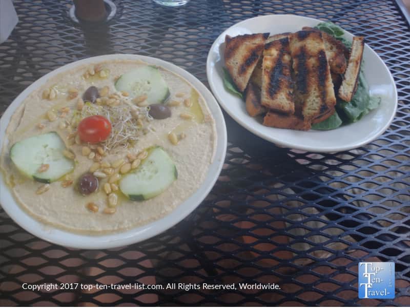 Hummus plate at Beaver Street Brewery in Flagstaff 