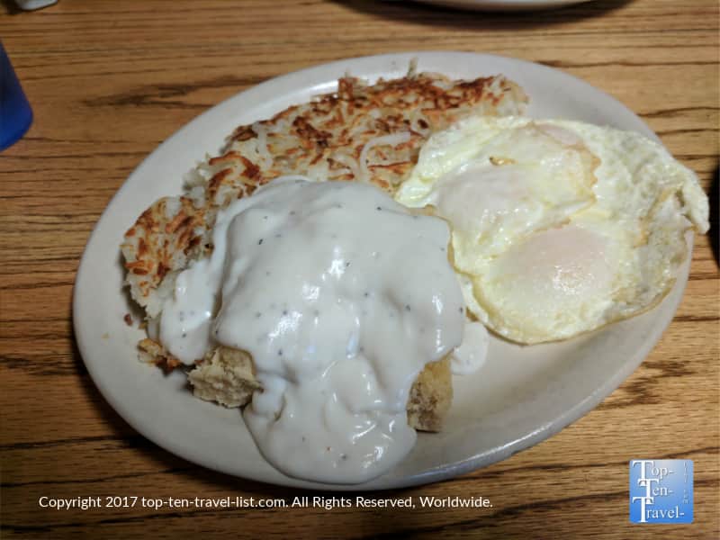 Hungry man breakfast plate at Downtown Diner in Flagstaff, Arizona