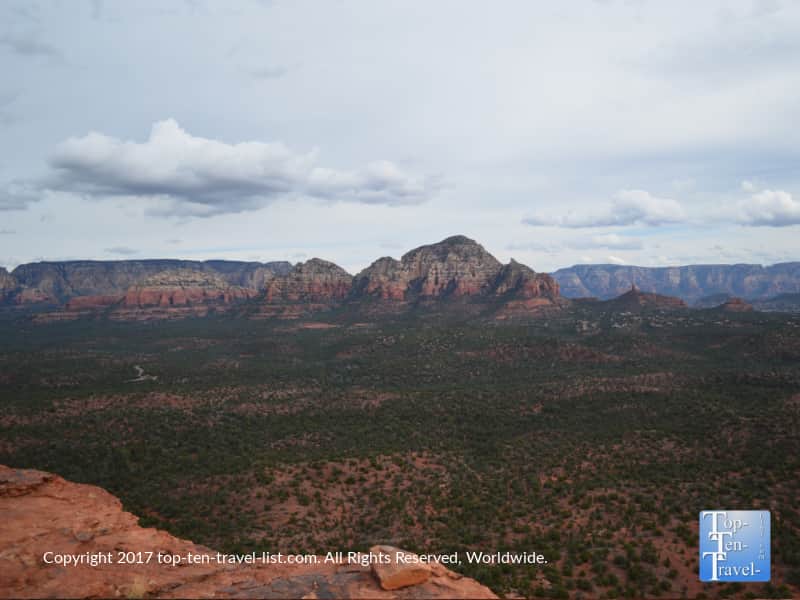 Great red rock views from the mesa of Doe Mountain in Sedona