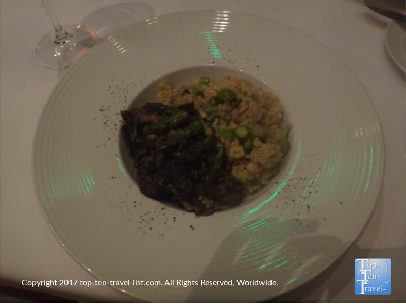 Mushroom risotto at Zenith Steakhouse in Flagstaff