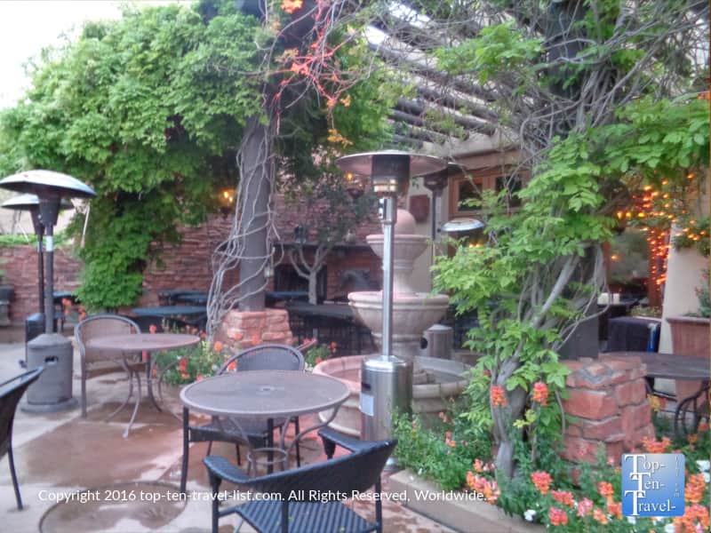 Outdoor patio at Cucina Rustica in Sedona AZ