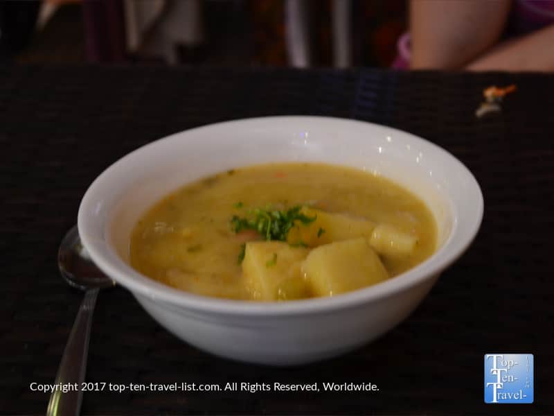 Papa's Potato soup at Chocolatree in Sedona AZ