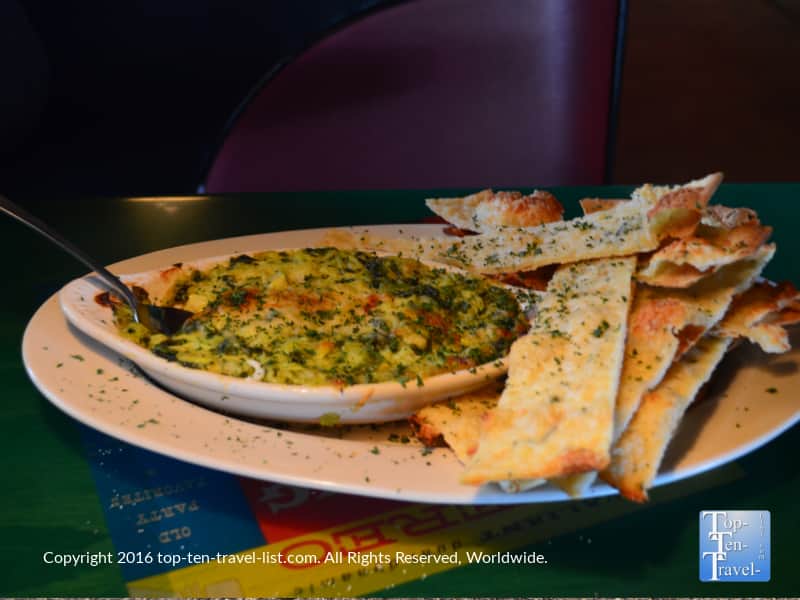 Spinach artichoke dip at Oregano's in Flagstaff AZ