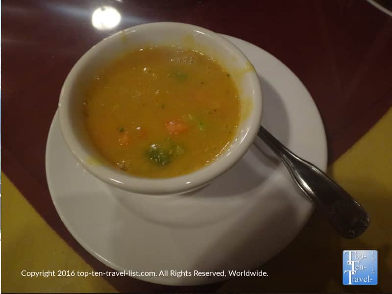 Veggie soup at Delhi Palace in Flagstaff, Arizona