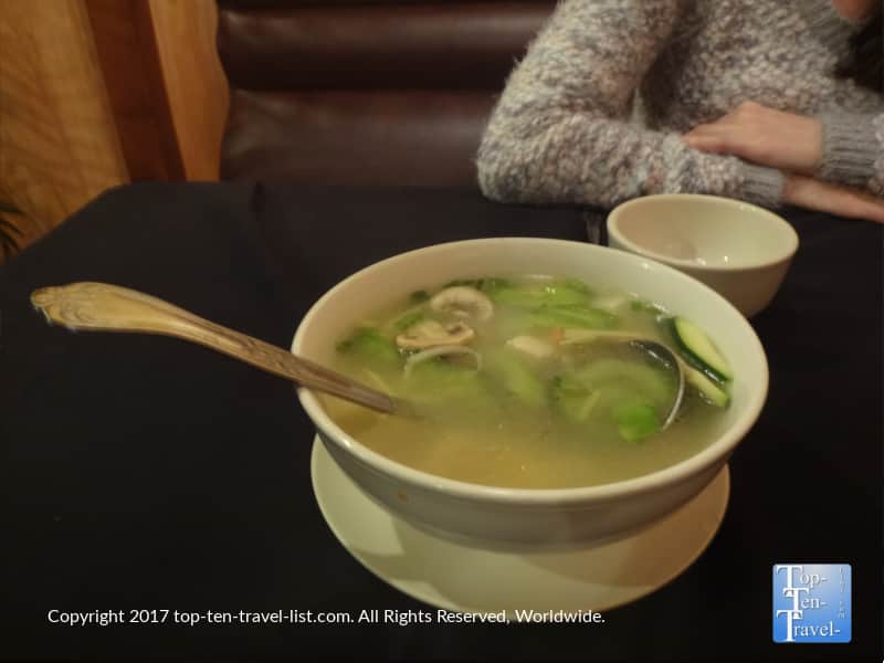 Veggie soup at Golden Dragon Chinese in Flagstaff