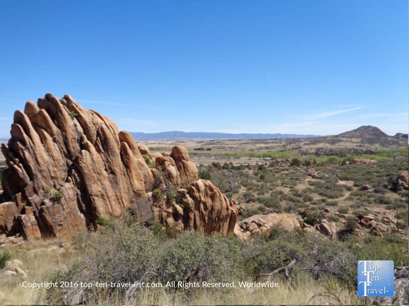 Pretty rock formations along the Constellation Trail in Prescott 