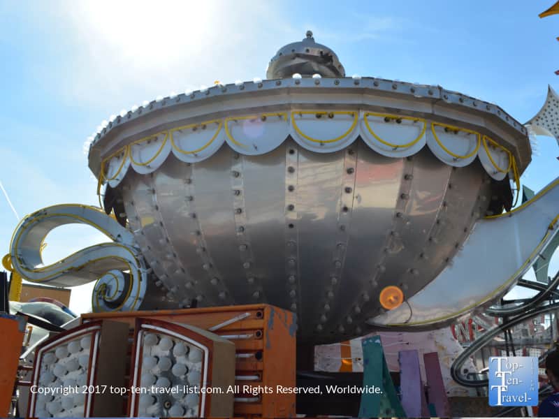 Aladdin casino lamp at the Neon Boneyard in Las Vegas NV
