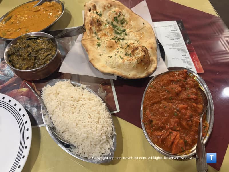Veggie Korma and Saag Paneer at Delhi Palace in Flagstaff