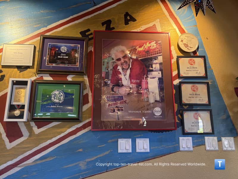 Guy Fieri sign at Salsa Brava in Flagstaff