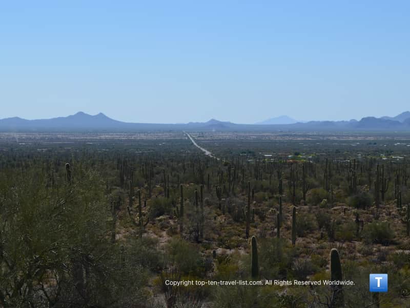 Mountain scenery on the Signal HIll trail at Saguaro National Park