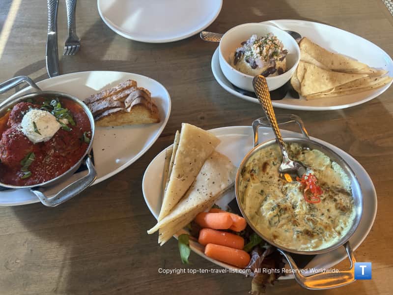 Organic appetizers at Picazzo's in Arizona