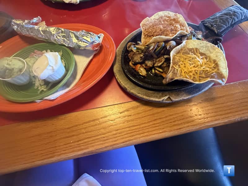 Portobello fajitas at Salsa Brava in Flagstaff
