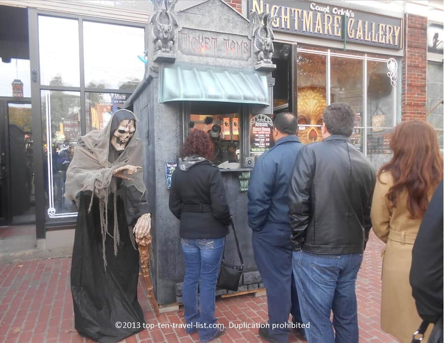 Count Orlok's Nightmare Gallery horror wax museum in Salem, Massachusetts