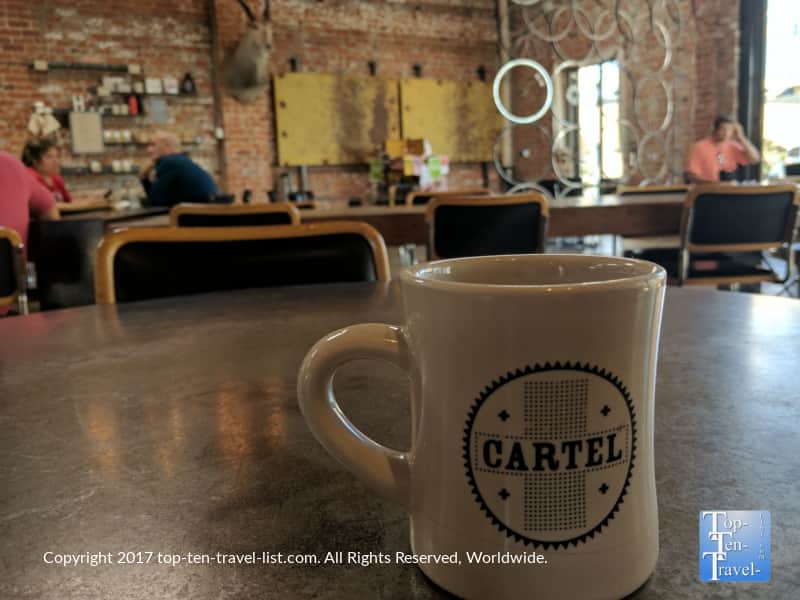 Eclectic design at Cartel coffee in downtown Tucson