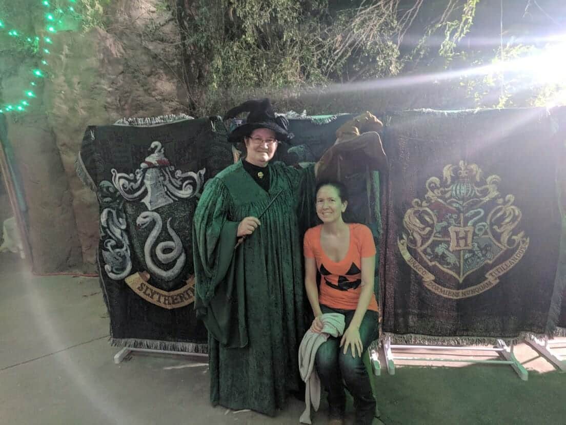 Harry Potter photo opp at the Reid Park Boo at the Zoo in Tucson, Arizona