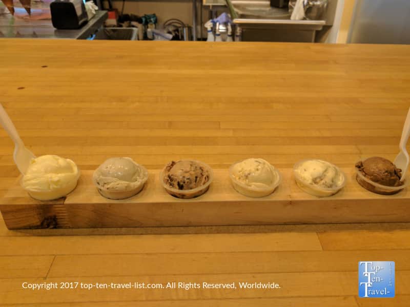 Ice cream flight at The Screamery in Tucson