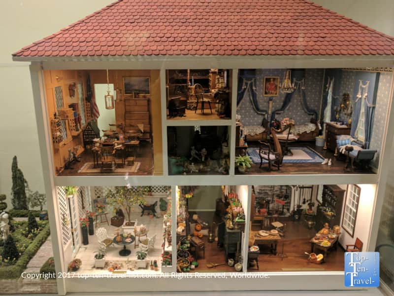 Intricate dollhouse at the Mini Time Museum of Miniatures in Tucson