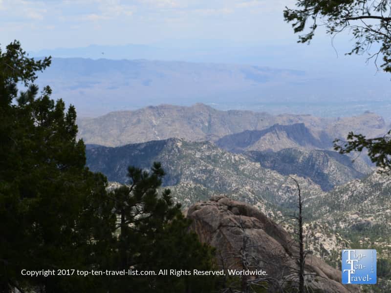 Picturesque overlook rom the Meadow Trail near Tucson AZ