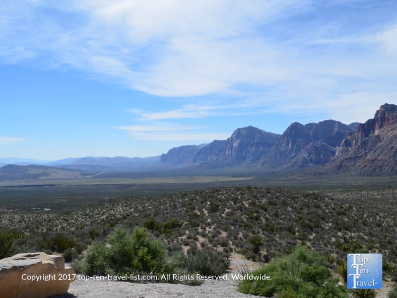 Stunning views from an overlook at Red Rock Canyon in Vegas