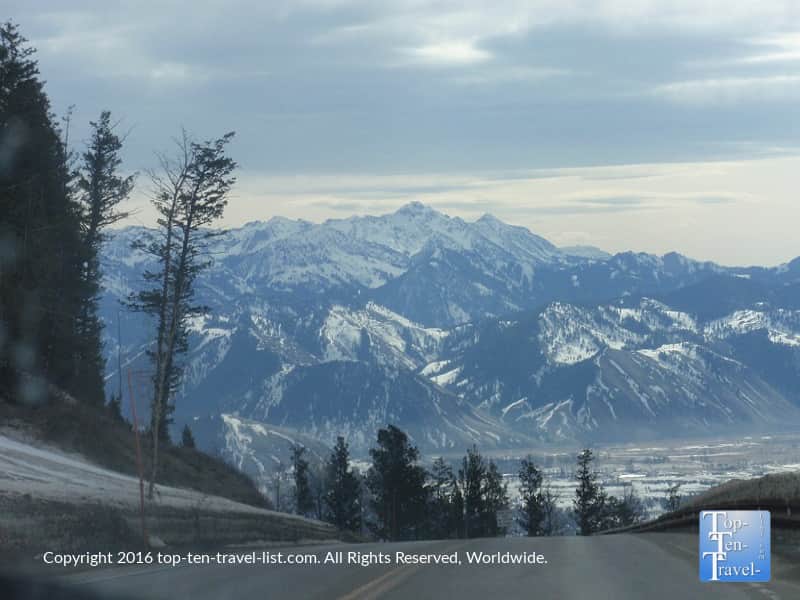 Gorgeous views of the mountains near Jackson Hole, Wyoming
