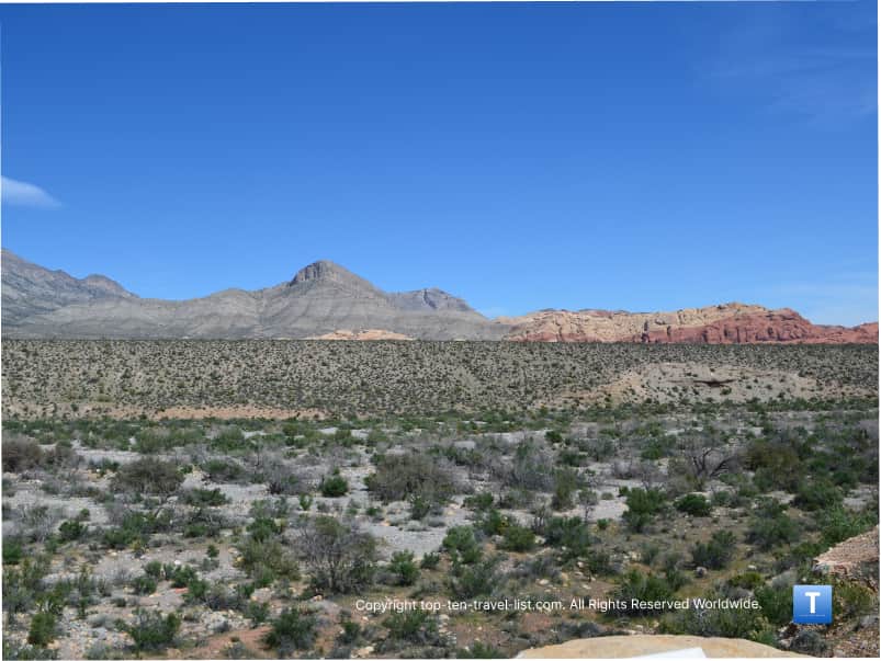 Mountain scenery at Red Rock Canyon in Nevada
