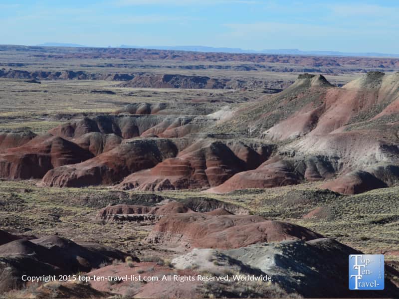 Scenic views of the Painted Desert from the Petrified Forest