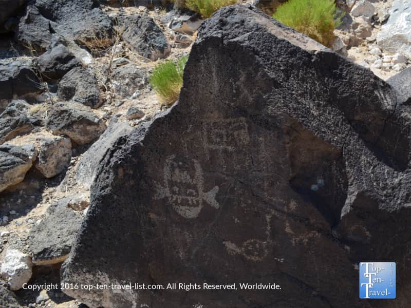Old pictographs at Petroglyph National Monument