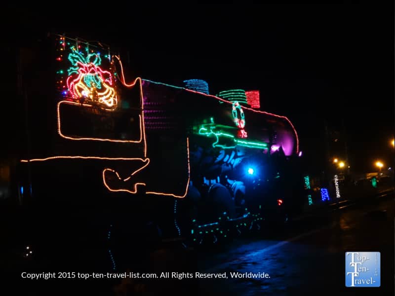 Polar Express lit up for holidays in Williams