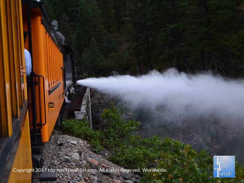The historic steam powered Durango & Silverton Narrow Gauge train