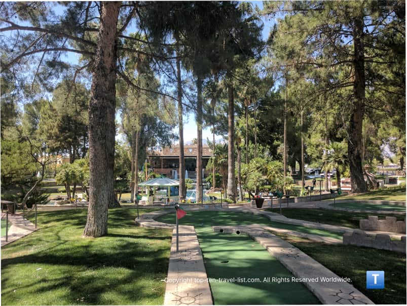 Shady mini golf course in Tucson