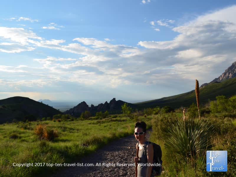 Hiking the Dripping Springs trail near Las Cruces, NM