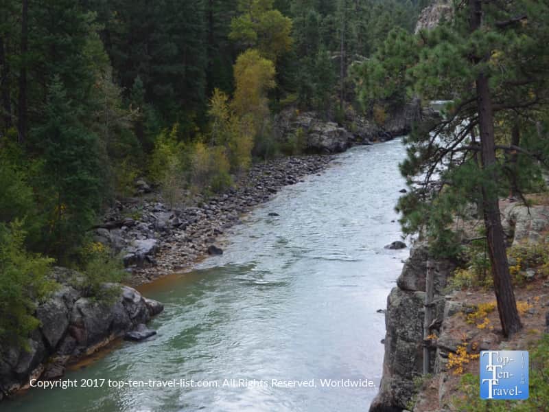 Relaxing river views from the Durango & Silverton Narrow Gauge Railroad