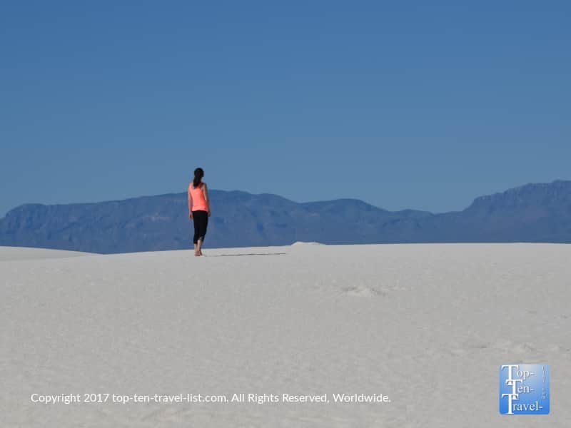 Enjoying the views at White Sands National Monument in New Mexico