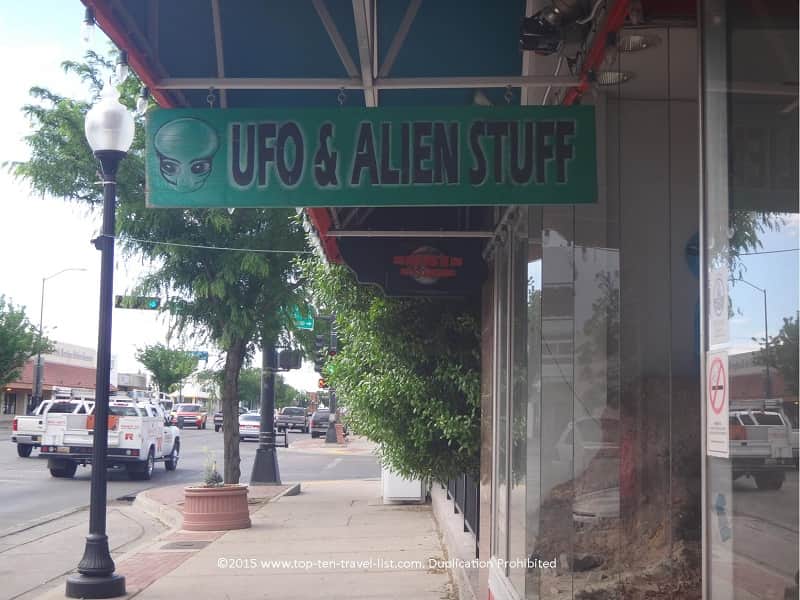 UFO and alien gift shop in downtown Roswell