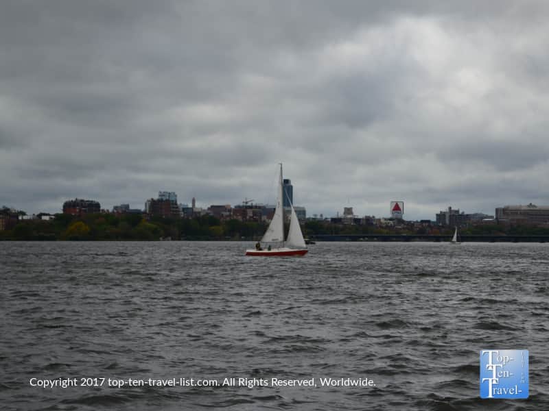 Sailing on the Charles River in Cambridge