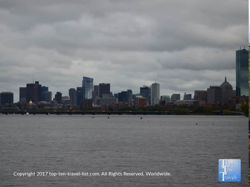 Views of the Boston skyline from a Charles riverboat cruise