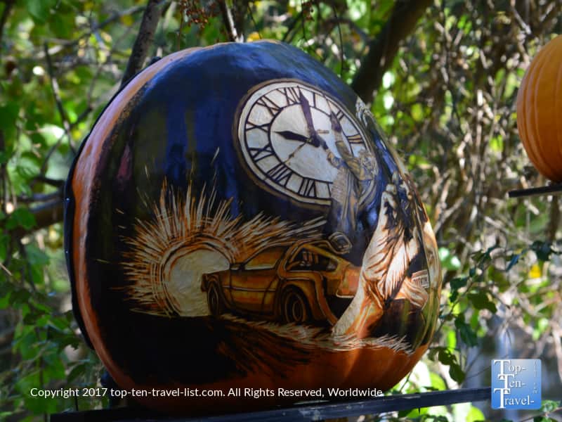 Back to the Future Jack O'Lantern at the Roger Williams Park Zoo in Providence, RI