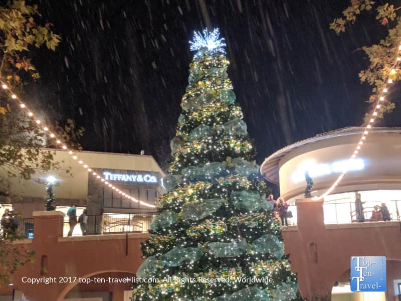 Christmas snow at the La Encantada Mall in Tucson