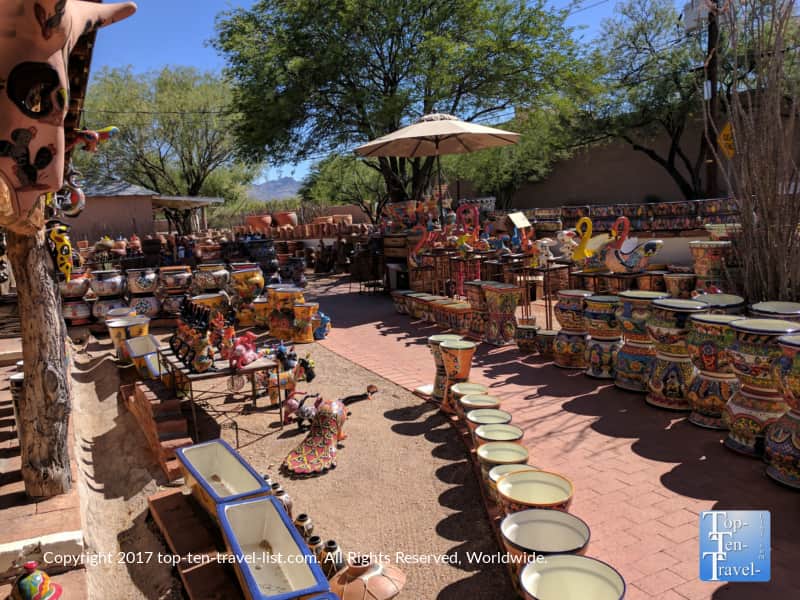 Unique shop selling Southwestern pottery in Tubac, Arizona