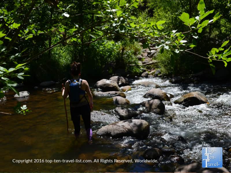 Creek crossing along the Huckaby Trail in Sedona, Arizona