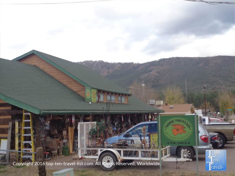 Moose mountain antique shop in Pine, Arizona