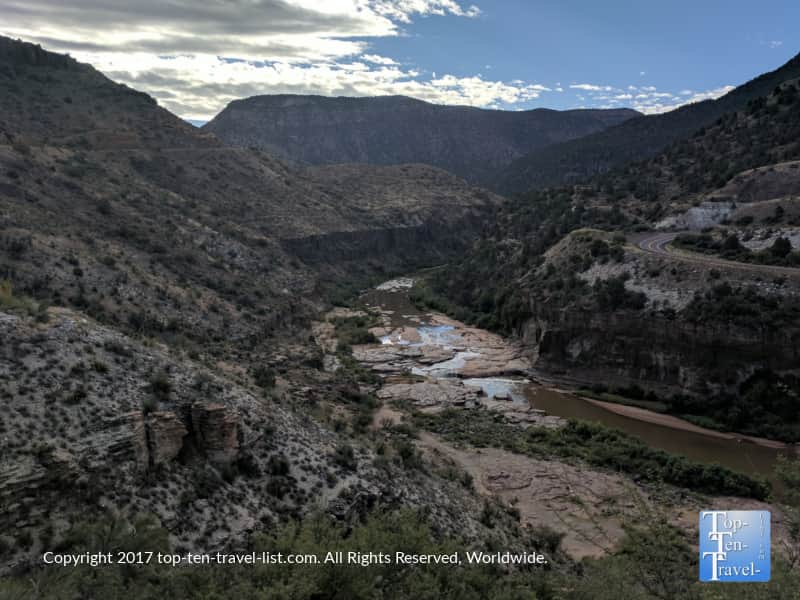Scenic overlook on the Salt River Canyon Scenic Drive near Show Low, Arizona