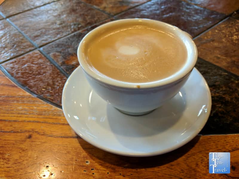 Americano at River Pointe Coffeehouse in Pagosa Springs, Colorado