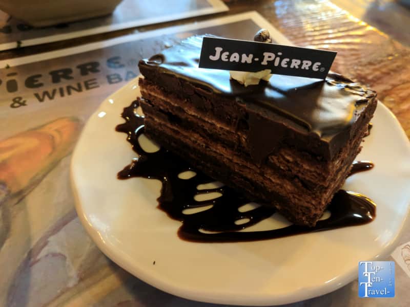 Decadent dessert at Jean Pierre Bakery in downtown Durango, Colorado