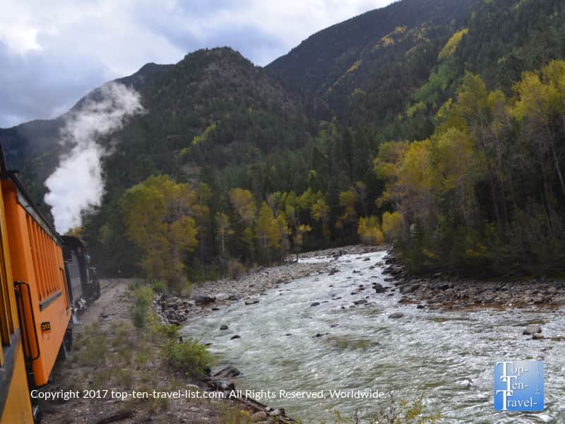 Pretty views of the river from the Durango & Silverton Narrow Gauge Railroad