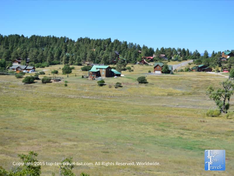 Gorgeous views on the Diamond Hitch Stables horseback ride in Pagosa Springs, Colorado