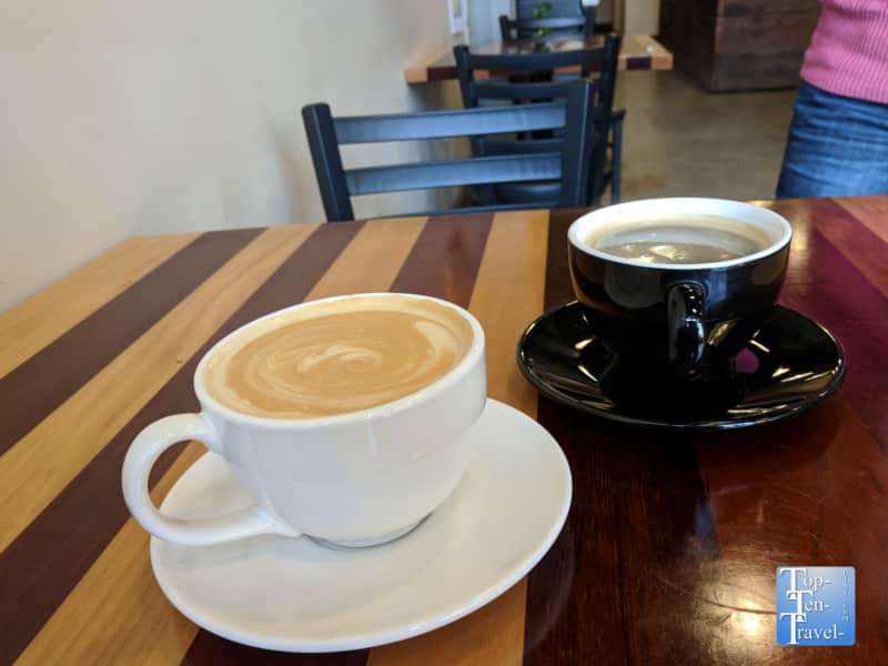 Americano and White Mocha at Cafe Ponte in Portland
