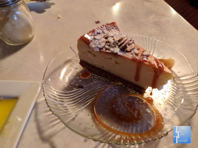 Amaretto cheesecake at Mama Mia in Portland, Oregon