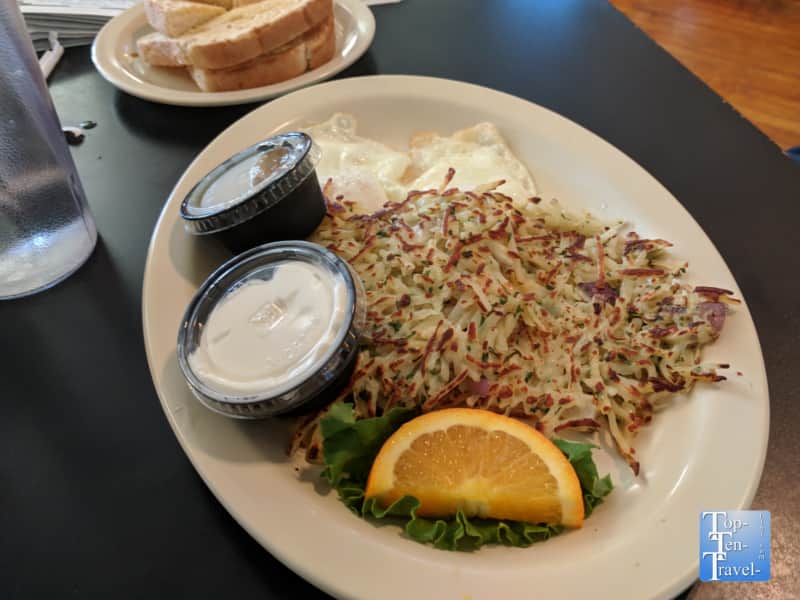 Dj's Potato cakes at Bisbee Breakfast Club
