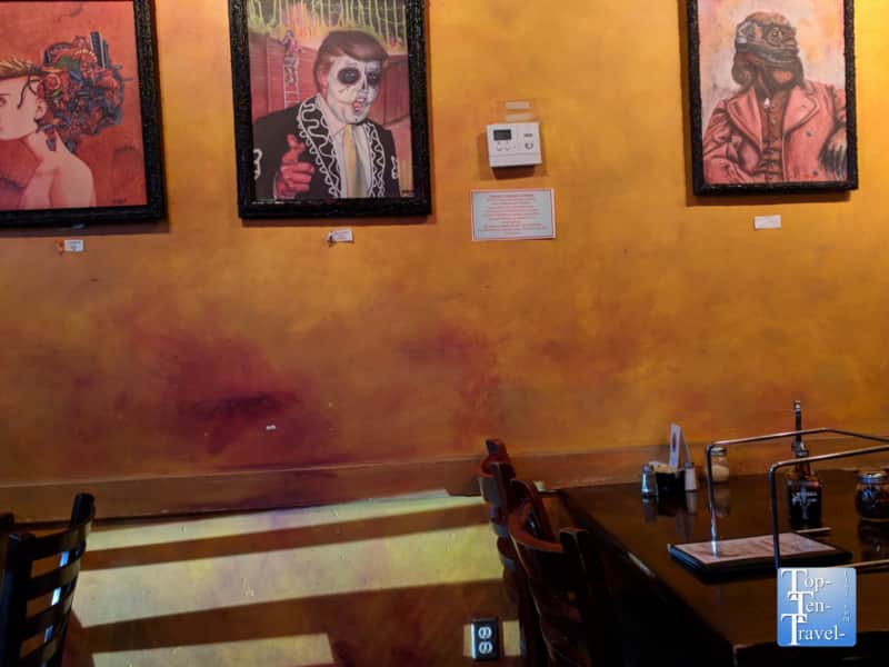 Eclectic decor at the Screaming Banshee in Bisbee, Arizona